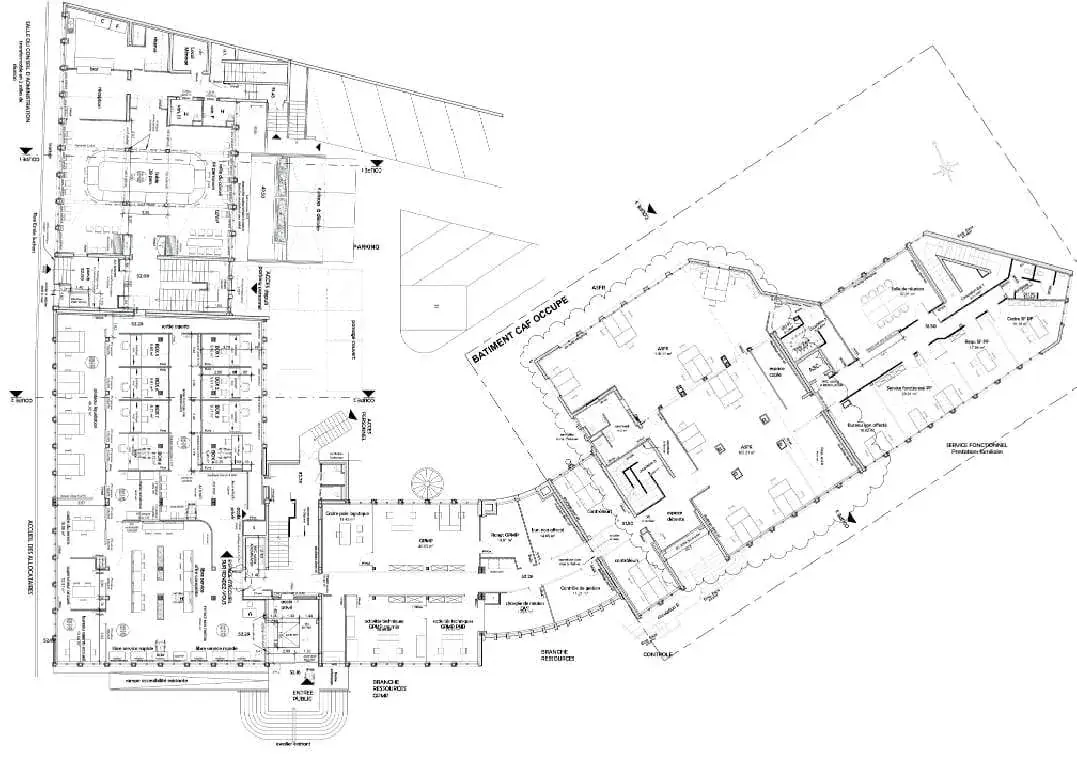 Immeuble de la Caisse d’Allocations Familiales, Béziers (34) — plan